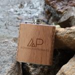 Custom 6 Oz. Wooden Hip Flask (COLUMBIA) - 6