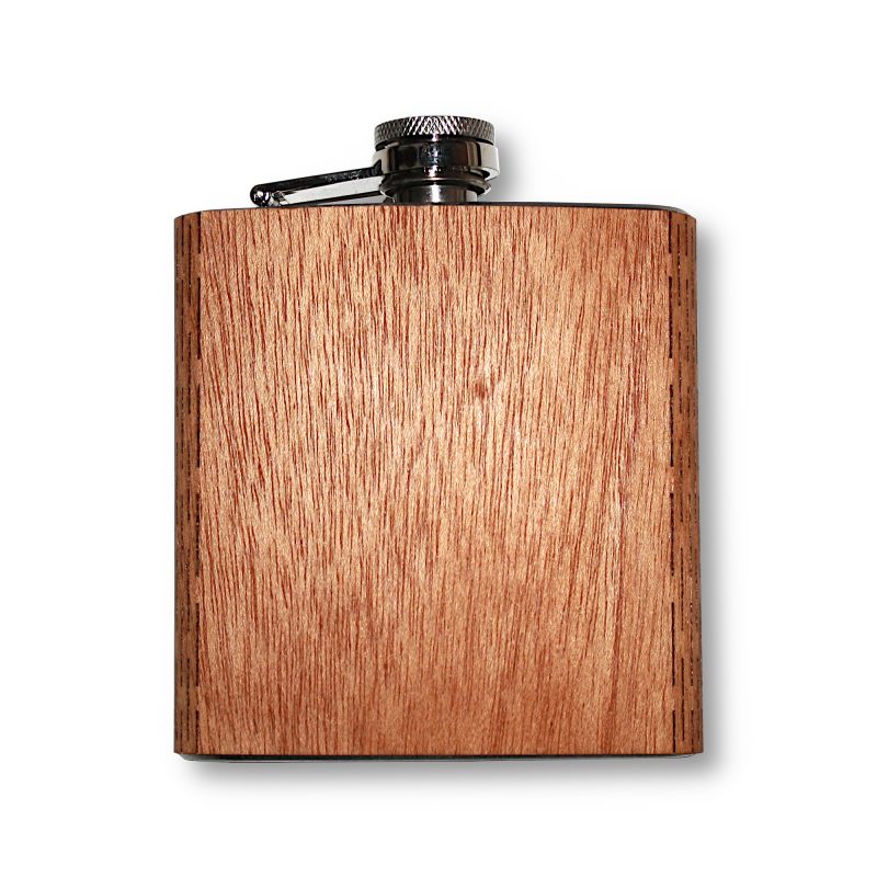 Custom 6 Oz. Wooden Hip Flask (COLUMBIA) - 7