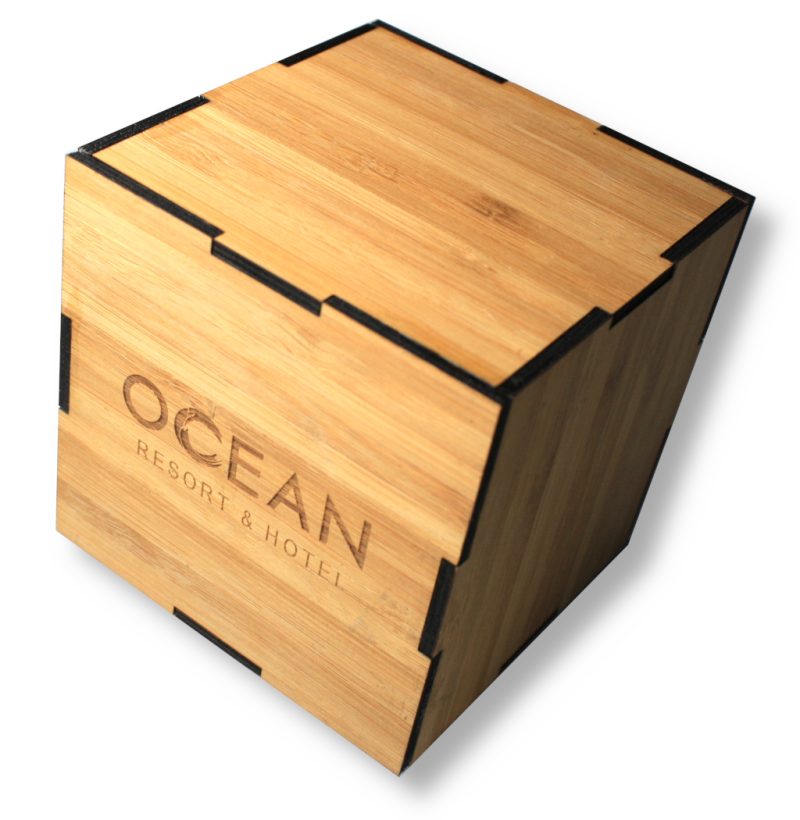 Custom Bamboo Logo Cube