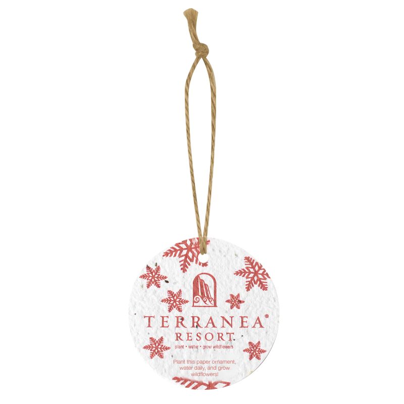 Custom Bloomin® Circle Shaped Plantable Holiday Ornament