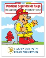 Custom Coloring Book: Practice Fire Safety (Spanish)