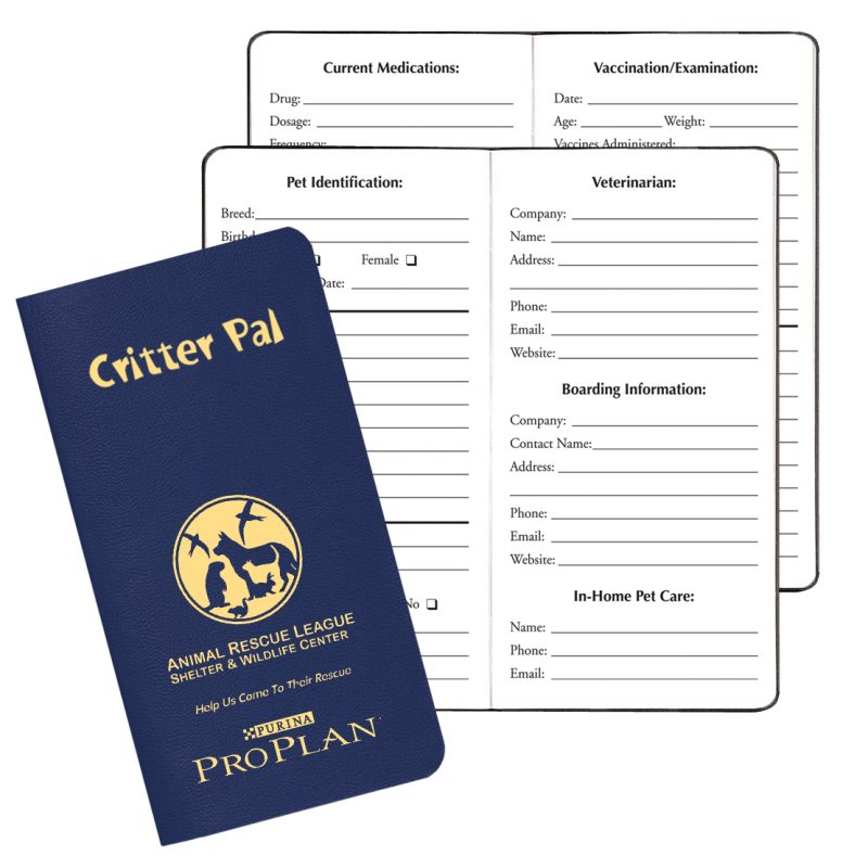 Custom Critter Pal-Pet Medical Journal/ Leatherette Cover