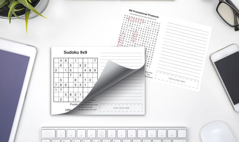 Custom Custom Printed Post-it® Coloring Pad Notes (6"x8") 25 Sheets/ 4 Color Dynamic Variable - 4