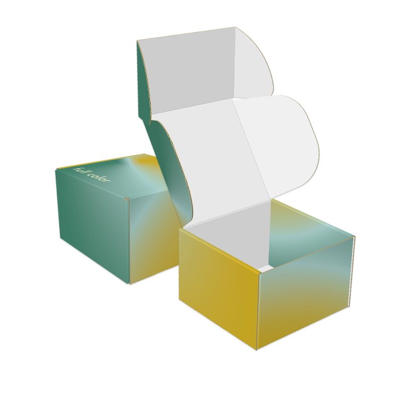 Custom E-flute Full Color Custom Mailer Boxes - 6" x 6" x 4"