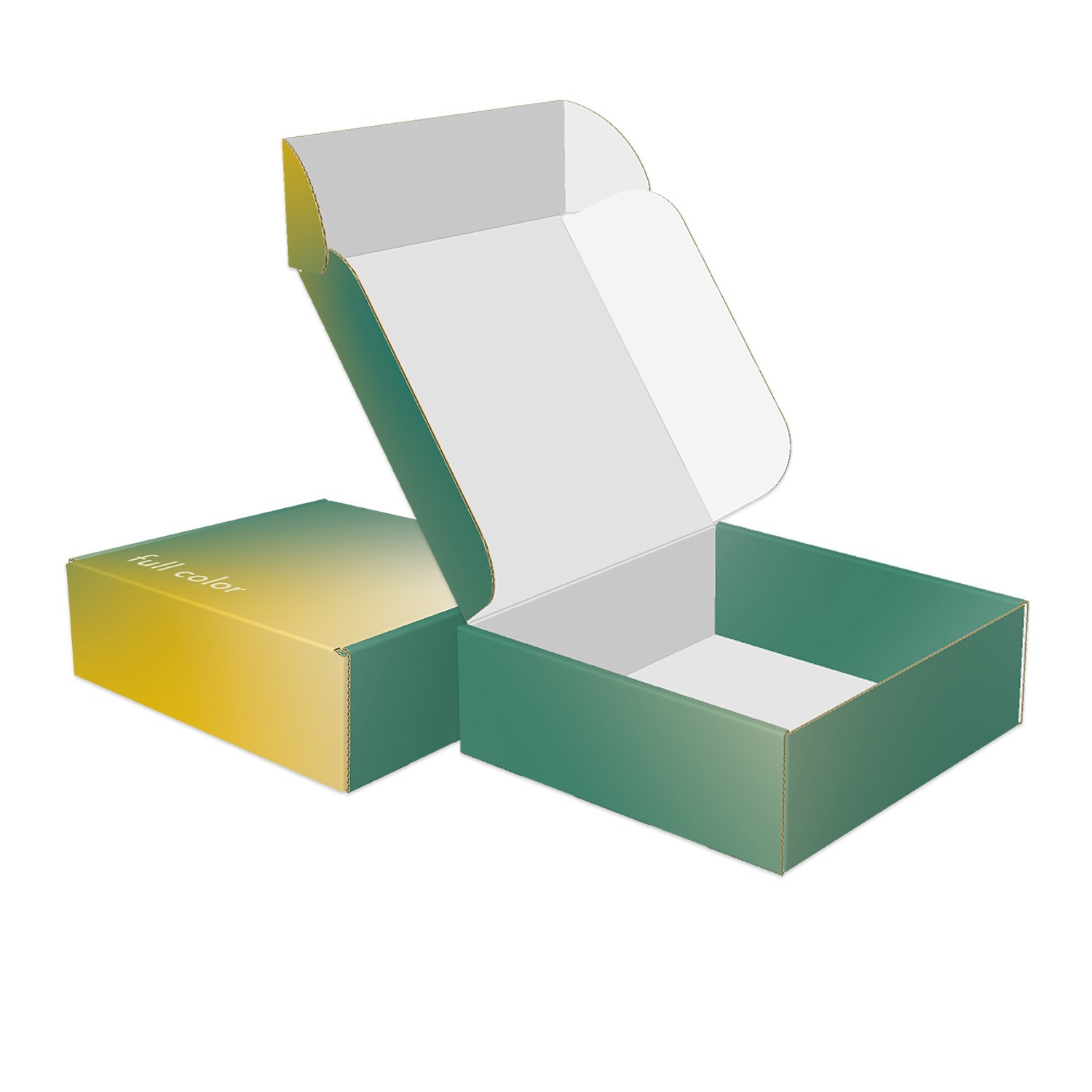 Custom E-flute Full Color Custom Mailer Boxes - 7.5" x 7.5" x 2.5"