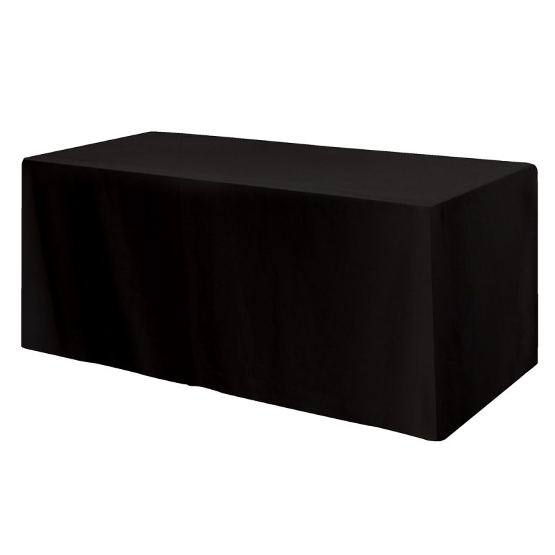 Custom Fitted Poly/cotton 3-sided Table Cover - Fits 6' Standard Table - 1