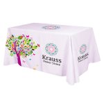 Custom Flat All Over Dye Sub Table Cover - 3-sided