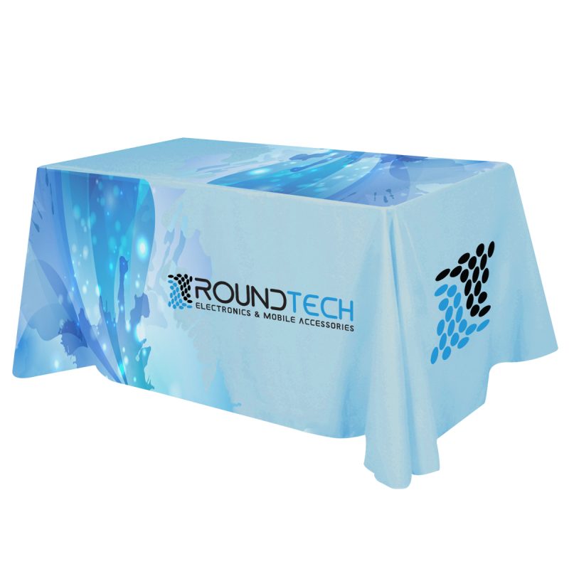 Custom Flat All Over Dye Sub Table Cover - 4-sided