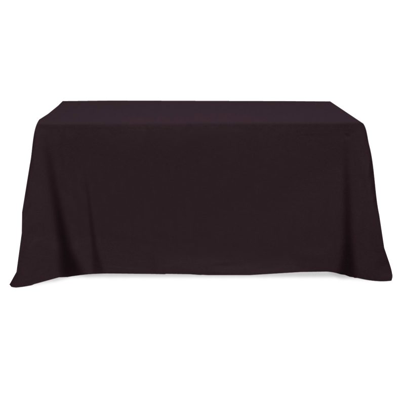Custom Flat Poly/cotton 3-sided Table Cover - Fits 6' Standard Table - 1