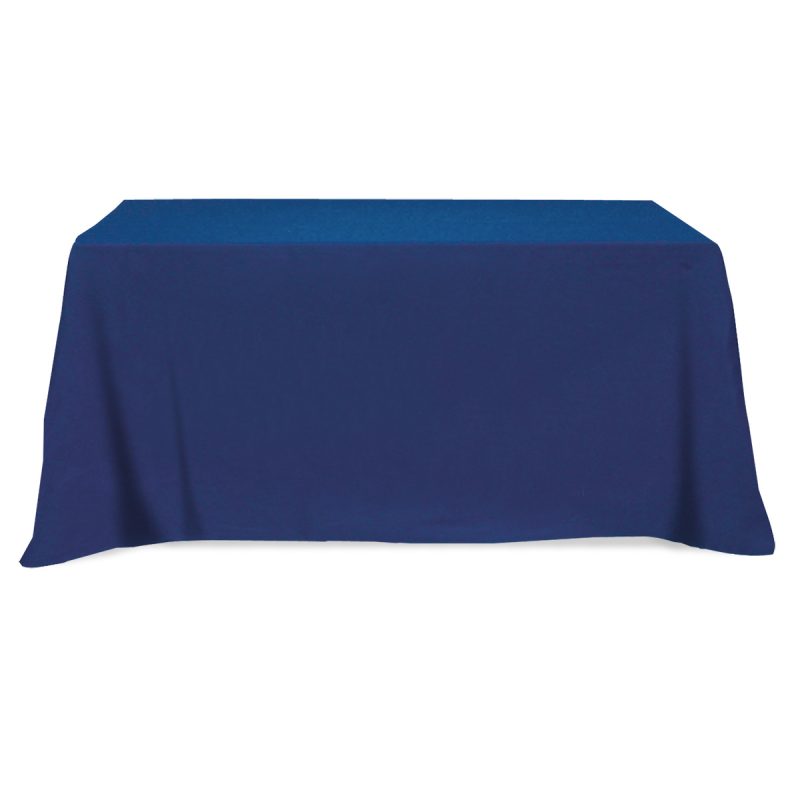 Custom Flat Poly/cotton 3-sided Table Cover - Fits 6' Standard Table - 3
