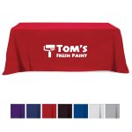 Custom Flat Poly/cotton 3-sided Table Cover - Fits 8' Standard Table