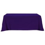 Custom Flat Poly/cotton 3-sided Table Cover - Fits 8' Standard Table - 4
