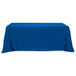 Custom Flat Poly/cotton 3-sided Table Cover - Fits 8' Standard Table - 6