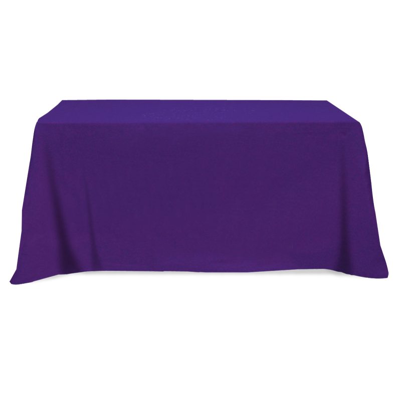 Custom Flat Poly/cotton 4-sided Table Cover - Fits 6' Standard Table - 4