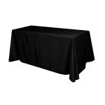 Custom Flat Polyester 4-sided Table Cover - Fits 6' Standard Table - 1
