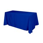 Custom Flat Polyester 4-sided Table Cover - Fits 6' Standard Table - 2