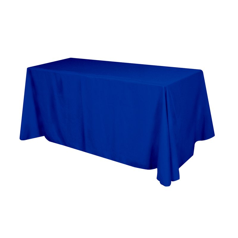Custom Flat Polyester 4-sided Table Cover - Fits 6' Standard Table - 2