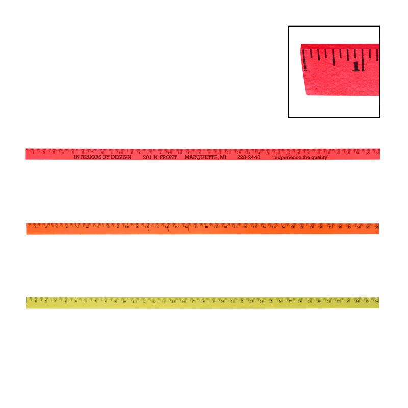 Custom Fluorescent Colorful Enameled Yardstick