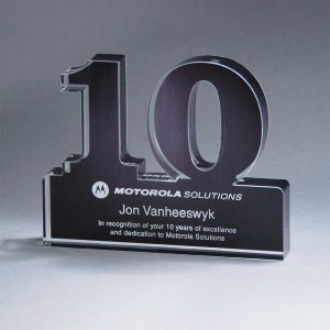 Custom Freestanding 10 Year Anniversary Award