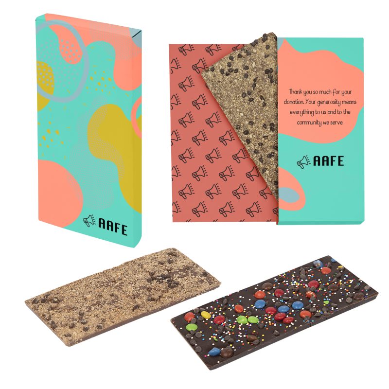 Custom Gourmet Chocolate Bar In Card Box