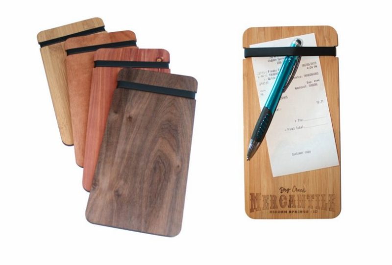 Custom Hardwood Restaurant Bill/Check Presenter (GIRIBALDI) - 6