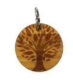 Custom Large Wooden Keychain in Solid Bamboo - 2