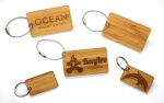 Custom Large Wooden Keychain in Solid Bamboo - 4