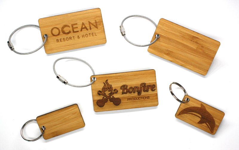 Custom Medium Wooden Keychain in Solid Bamboo (MEDFORD) - 4