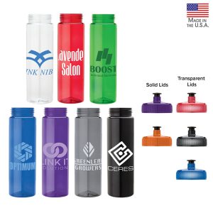 Custom Newport 25 oz. PET Bottle with Pull Spout Lid