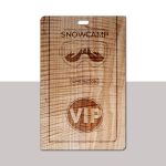 Custom Real Wood Event Badge Credential - 2