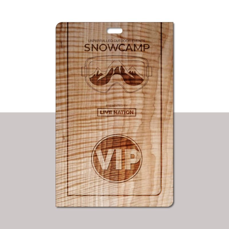 Custom Real Wood Event Badge Credential - 2