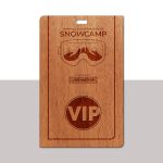 Custom Real Wood Event Badge Credential - 3
