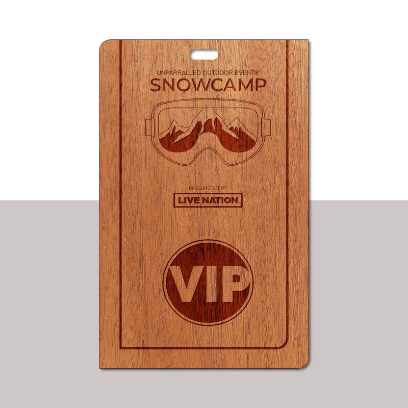 Custom Real Wood Event Badge Credential - 3