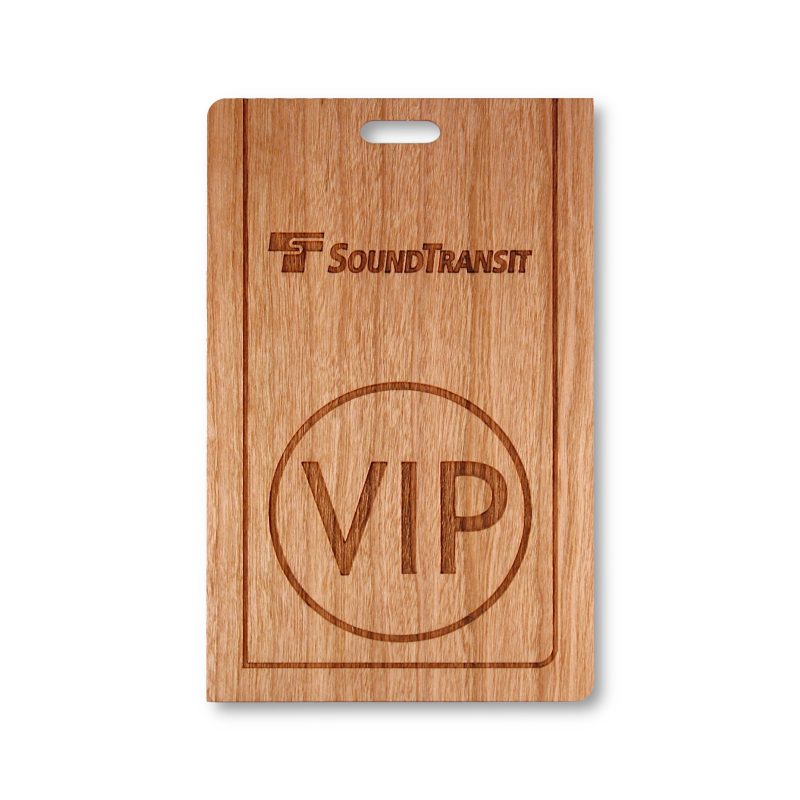 Custom Real Wood Event Badge Credential - 5