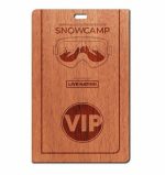 Custom Real Wood Event Badge Credential - 6