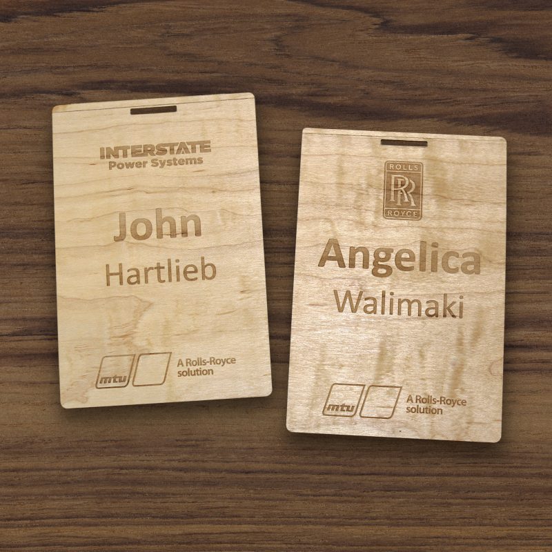 Custom Real Wood Event Badge Credential - 7