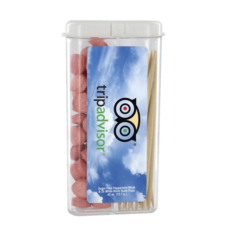 Custom Rectangular Flip-Top Mints and Toothpicks - 3