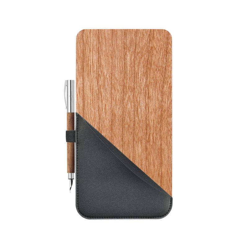 Custom Restaurant Wood Vegan Leather Bill/Check Presenter (CHEHALIS) - 1