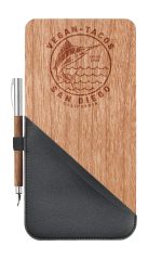 Custom Restaurant Wood Vegan Leather Bill/Check Presenter (CHEHALIS) - 4