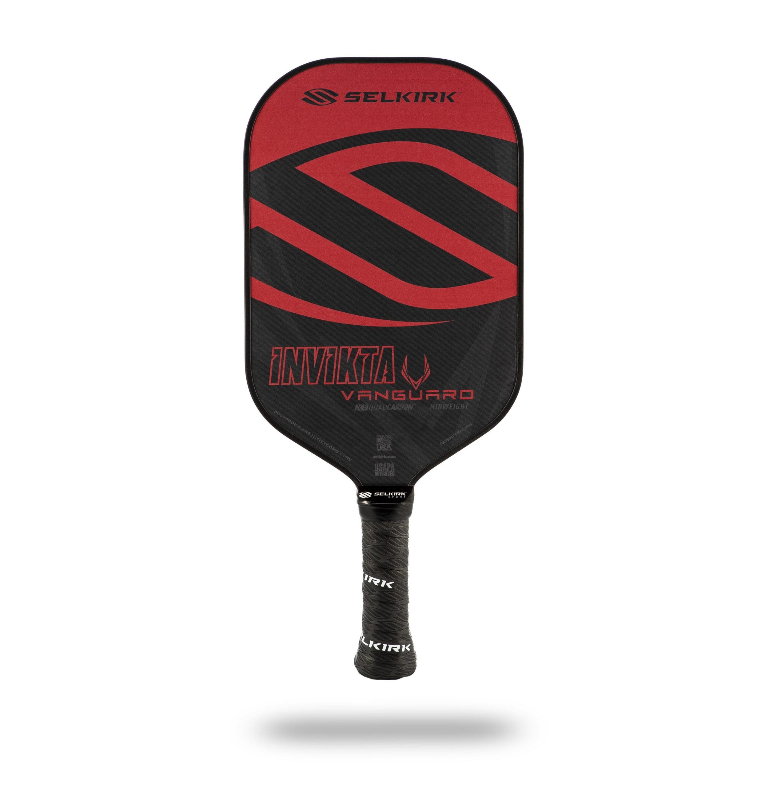 Custom Selkirk Amped Invikta Midweight Selkirk Red Pickleball Paddle