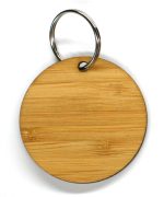 Custom Small Wooden Keychain in Solid Bamboo (MIDDLEFORK) - 1