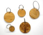 Custom Small Wooden Keychain in Solid Bamboo (MIDDLEFORK) - 6