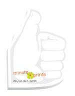 Custom Souvenir® Sticky Note™ 4" x 3" Die Cut Pad
