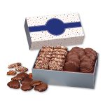 Custom Toffee & Pecan Clusters in Gift Box with Bubbles Sleeve - 1