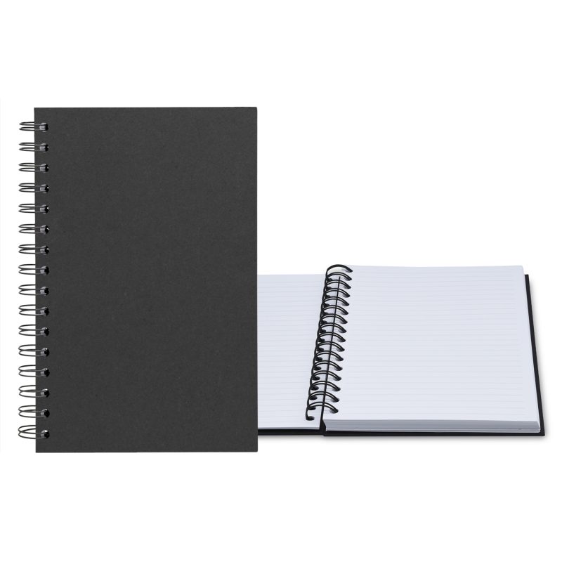 Custom 5.25" x 8.25" Premium Leather Spiral Journal - 4