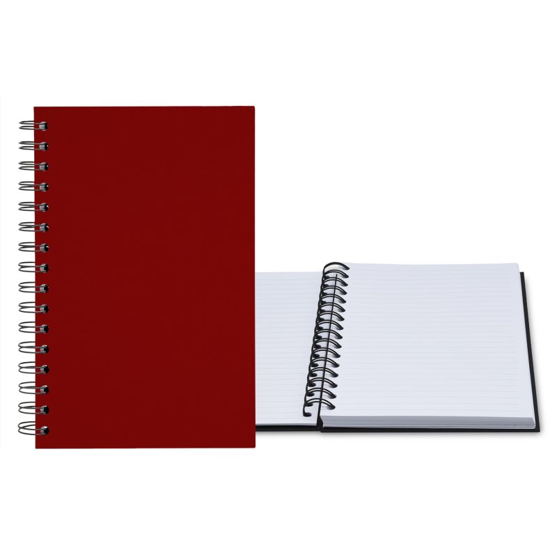 Custom 5.25" x 8.25" Premium Leather Spiral Journal - 5
