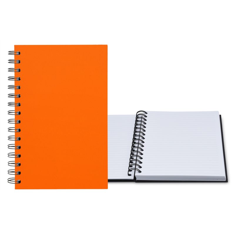 Custom 5.25" x 8.25" Premium Leather Spiral Journal - 7