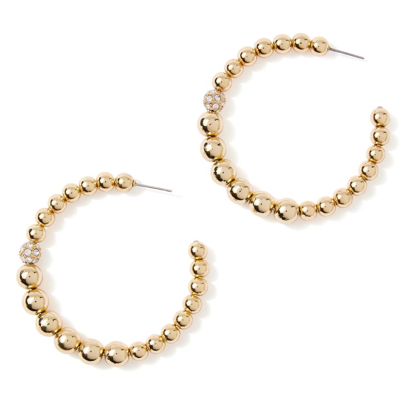 Custom Lilly Pulitzer Bateau Hoop Earrings - Gold