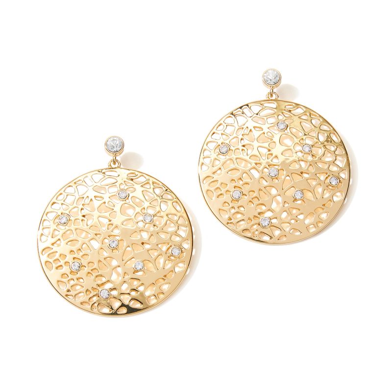 Custom Lilly Pulitzer Devine Rhinestone Earrings -Gold