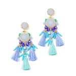 Custom Lilly Pulitzer Waterside Earrings - Blue Multi